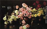Joseph Rodefer De Camp Canvas Paintings - Roses